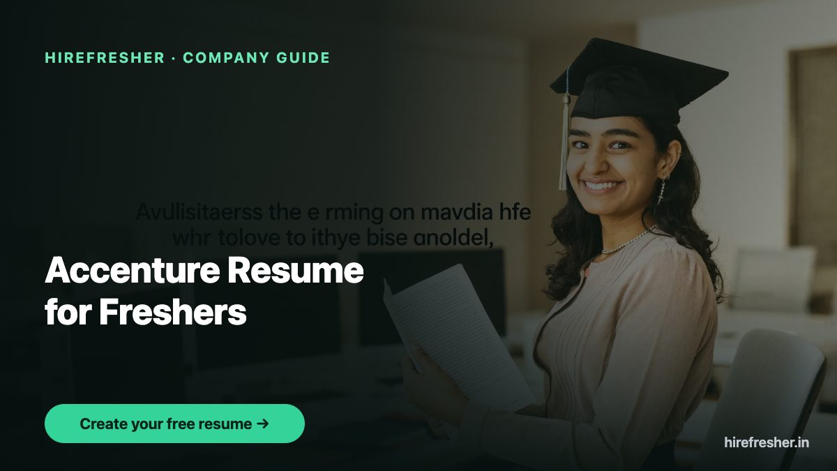 Accenture Resume for Freshers — HireFresher