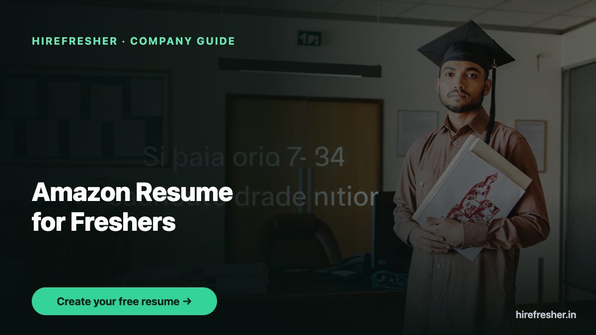Amazon Resume for Freshers — HireFresher