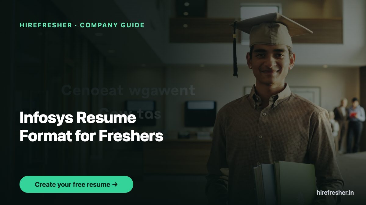 Infosys Resume Format for Freshers — HireFresher