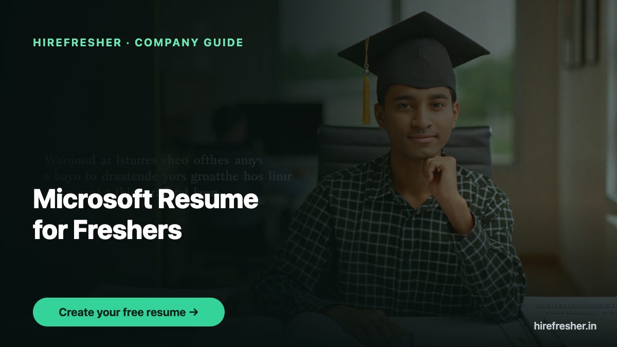 Microsoft Resume for Freshers — HireFresher