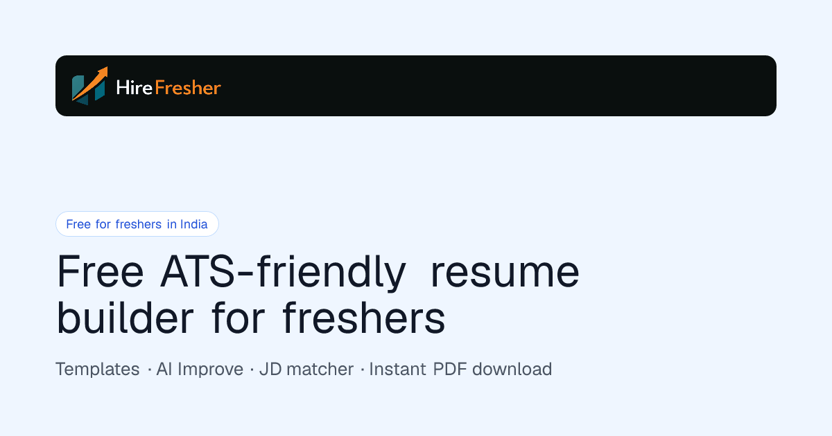 HireFresher — Free ATS — official preview image